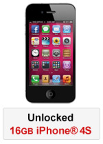 iPhone® 4S 16GB Unlocked - Black (Refurbished by EB Games) (preowned)
