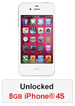 iPhone® 4S 8GB Unlocked - White (Refurbished by EB Games) (preowned)